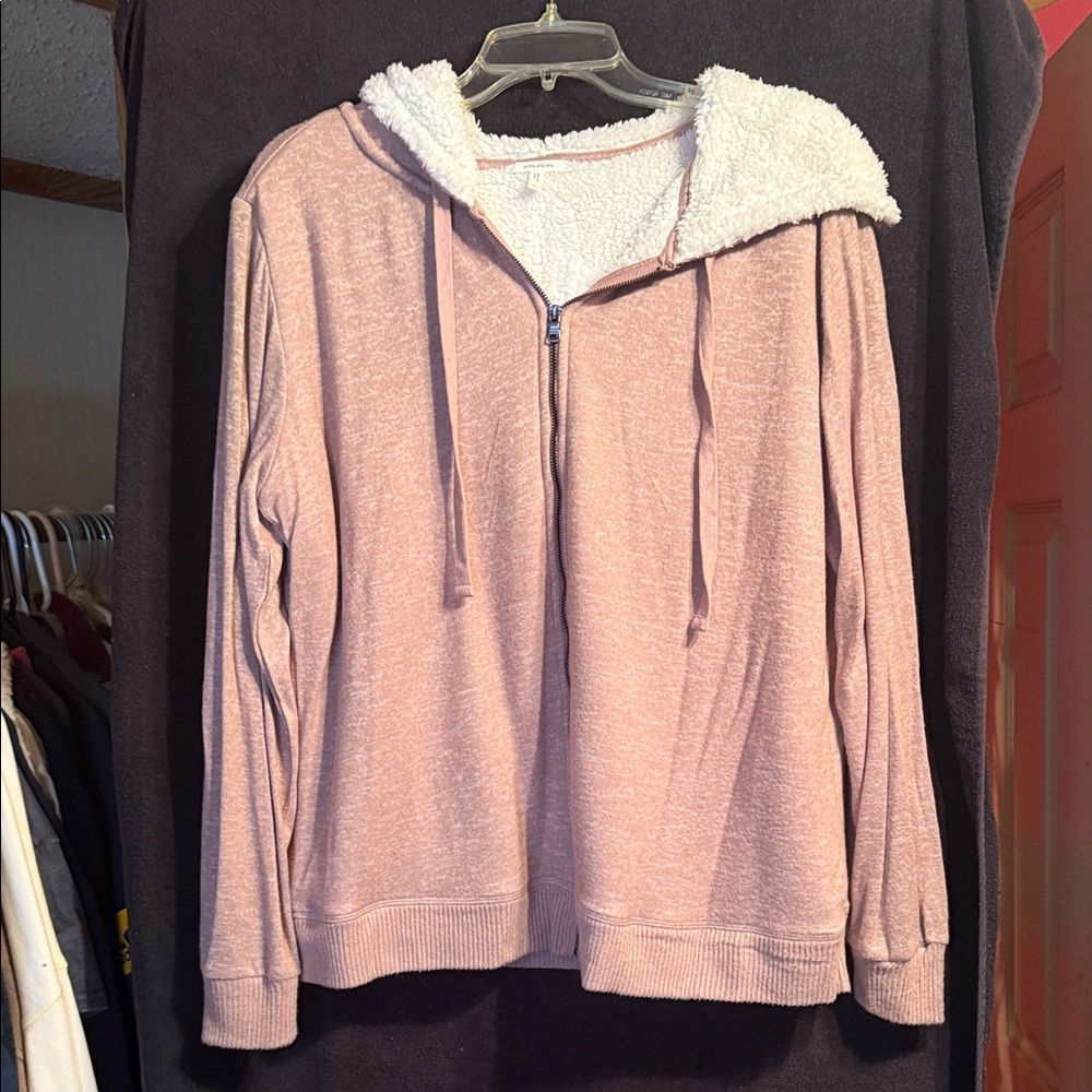Maurices Blush Hoodie with Cozy Sherpa Lining
